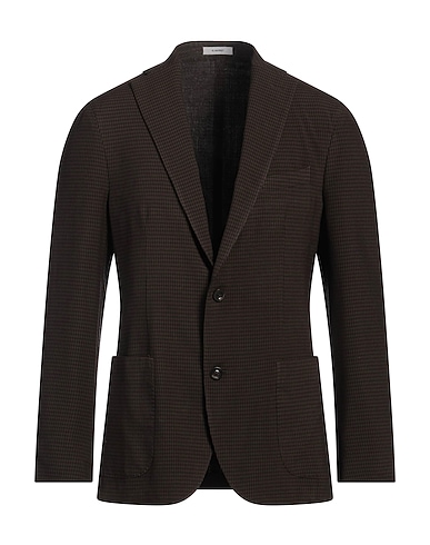 BOGLIOLI Blazer Dark brown 100% Virgin Wool