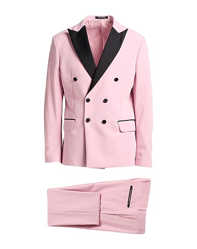 TAKESHY KUROSAWA Suits Pink 70% Polyester, 24% Viscose, 6% Elastane