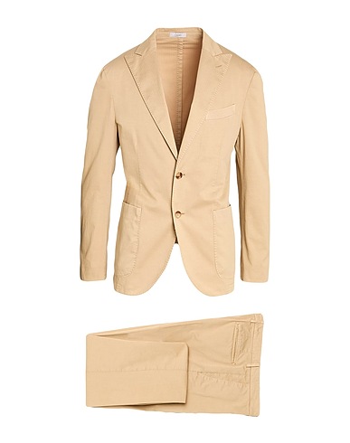 BOGLIOLI Suits Sand 98% Cotton, 2% Elastane