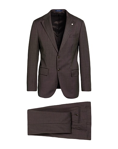 LUIGI BIANCHI Mantova Suits Charcoal 100% Super 130s Wool