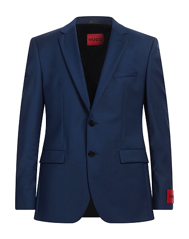 HUGO Blazer Navy blue 74% Virgin Wool, 22% Polyester, 4% Elastane