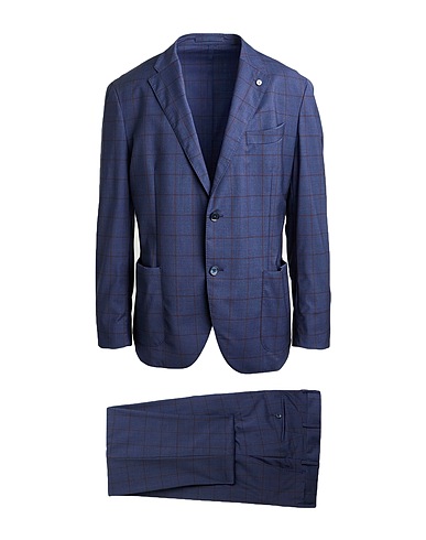 BRANDO Abito Blu navy 99% Lana Vergine, 1% Elastan