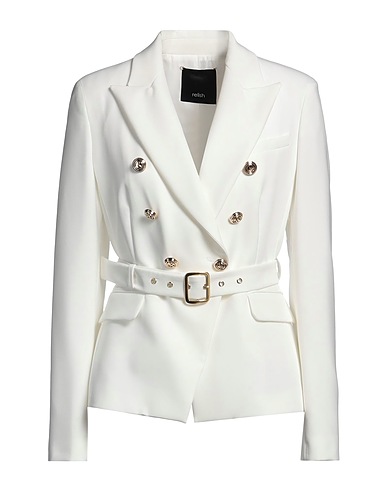 RELISH Giacca Off white 88% Poliestere, 12% Elastan