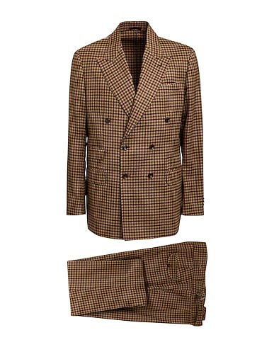 SARTORIO Suits Brown 100% Virgin Wool
