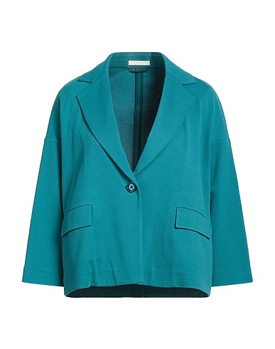 CIRCOLO 1901 Blazer Emerald green 97% Cotton, 3% Elastane