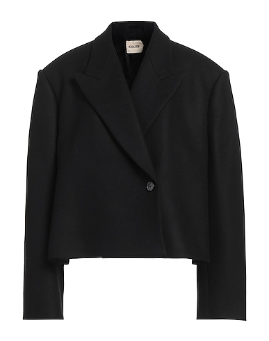 KHAITE Coat Black 75% Virgin Wool, 25% Nylon