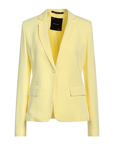 EMMA & GAIA Jackett Pastellgelb 96% Viskose, 4% Elastan