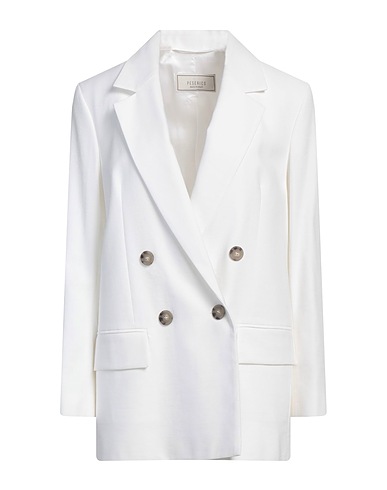 PESERICO Blazer White 53% Linen, 47% Cotton