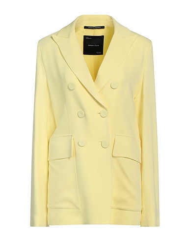 EMMA & GAIA Blazer Pastel yellow 96% Viscose, 4% Elastane
