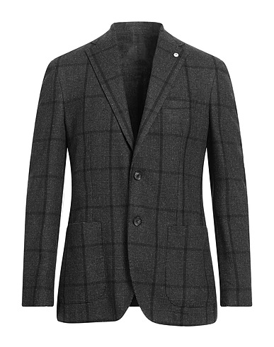 L.B.M. 1911 Blazer Charcoal 52% Virgin Wool, 22% Polyamide, 18% Cotton, 8% Silk