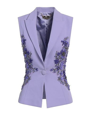 ELISABETTA FRANCHI Blazer Lilac 96% Polyester, 4% Elastane, Polyamide, Glass, Plastic