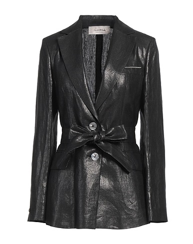 PESERICO Blazer Black 100% Linen