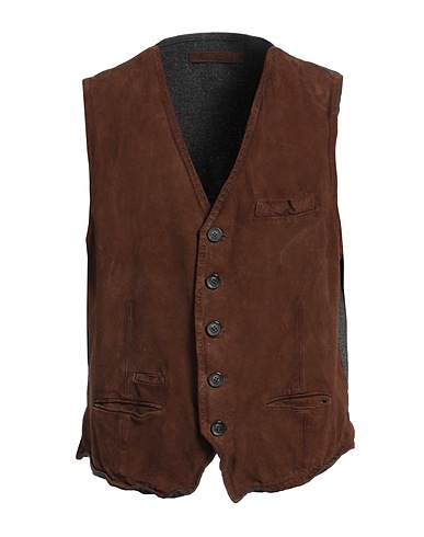 THE JACK LEATHERS ジレ チョコレートブラウン ポリエステル 70% / ウール 15% / レーヨン 15%