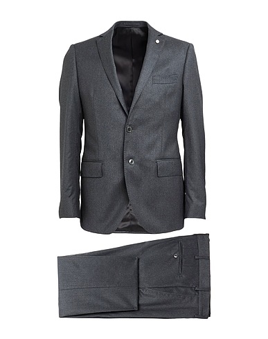 LUIGI BIANCHI Mantova Suits Charcoal 100% Wool