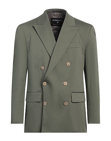 STRELLSON Blazer Military green 98% Cotton, 2% Elastane
