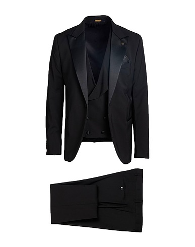 MANUEL RITZ Suits Black 99% Virgin Wool, 1% Elastane