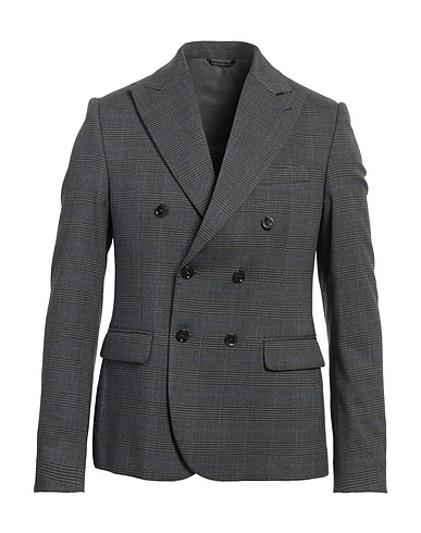 GREY DANIELE ALESSANDRINI Blazer Charcoal 64% Polyester, 34% Viscose, 2% Elastane