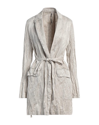 MASNADA Full-length jacket Light grey 53% Acrylic, 42% Viscose, 5% Metal