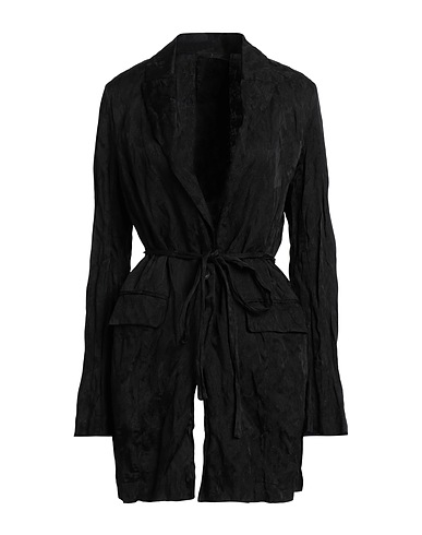 MASNADA Full-length jacket Black 53% Acrylic, 42% Viscose, 5% Metal