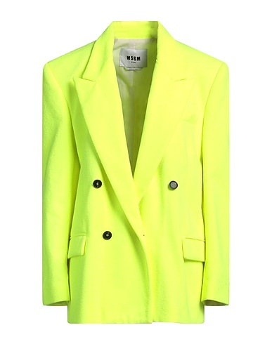MSGM Giacca Verde lime 40% Poliestere, 22% Poliammide, 19% Acrilico, 19% Cotone