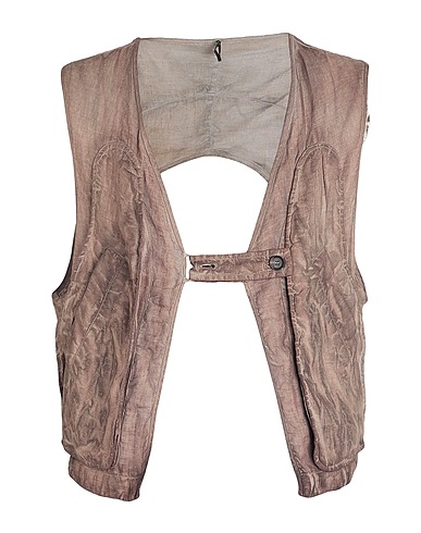 MASNADA Suit vest Khaki 100% Linen