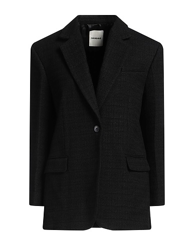 SANDRO Blazer Black 49% Cotton, 25% Viscose, 20% Acrylic, 6% Polyamide
