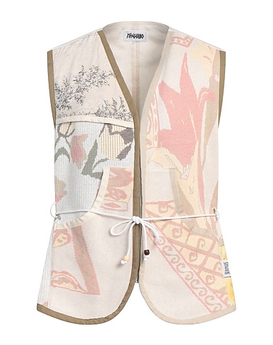 MAGLIANO Waistcoat Ivory 100% Silk, Polyester, Cotton, Acrylic