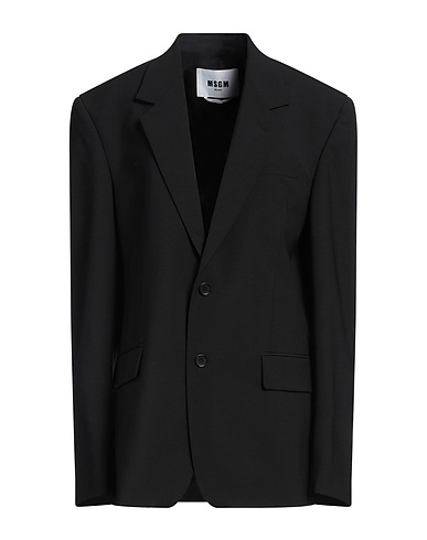 MSGM Blazer Black 96% Virgin Wool, 4% Elastane