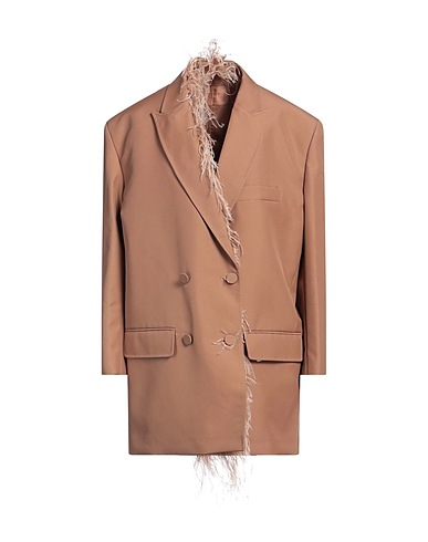 VALENTINO GARAVANI Jackett Hellbraun 100% Polyester, Straussenfedern