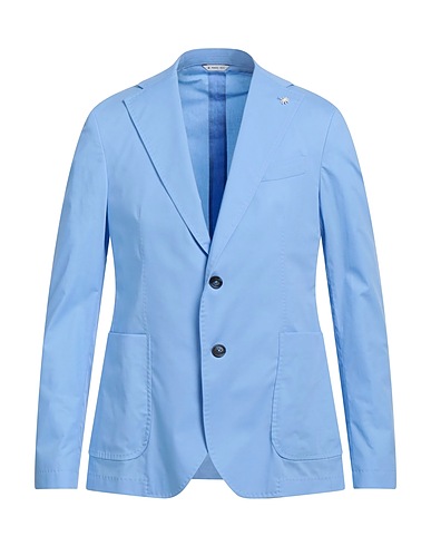 MANUEL RITZ Blazer Blu chiaro 98% Cotone, 2% Elastan