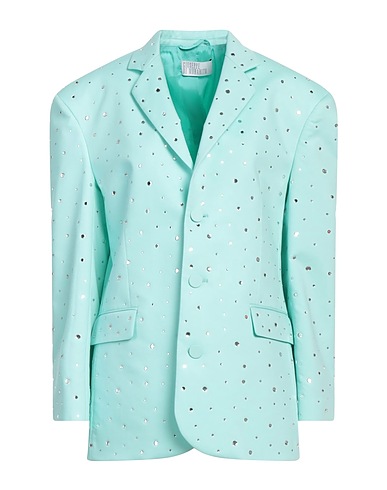 GIUSEPPE DI MORABITO Blazer Turquoise 61% Cotton, 36% Polyamide, 3% Elastane