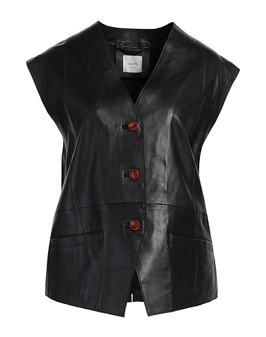 ALYSI Vest Black 100% Leather