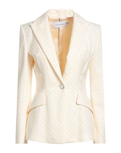SIMONA CORSELLINI Blazer Ivory 80% Polyester, 20% Viscose