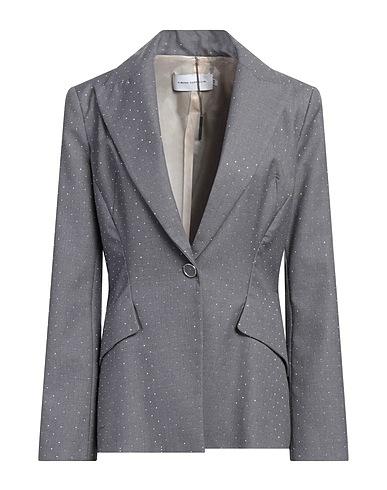SIMONA CORSELLINI Blazer Grey 80% Polyester, 20% Viscose