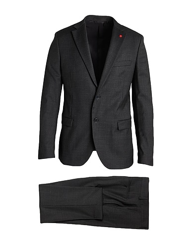 MANUEL RITZ Suits Charcoal 98% Wool, 2% Elastane