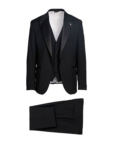 MANUEL RITZ Suits Black 54% Polyester, 44% Wool, 2% Elastane