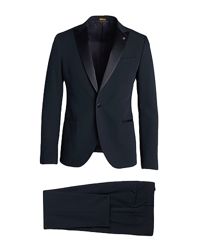 MANUEL RITZ Suits Navy blue 70% Polyester, 24% Viscose, 6% Elastane