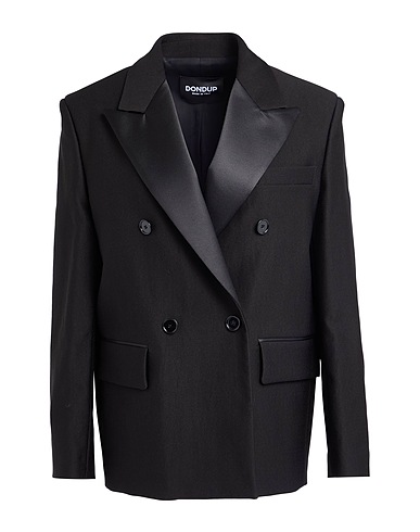 DONDUP Blazer Black 54% Polyamide, 43% Cotton, 3% Elastane