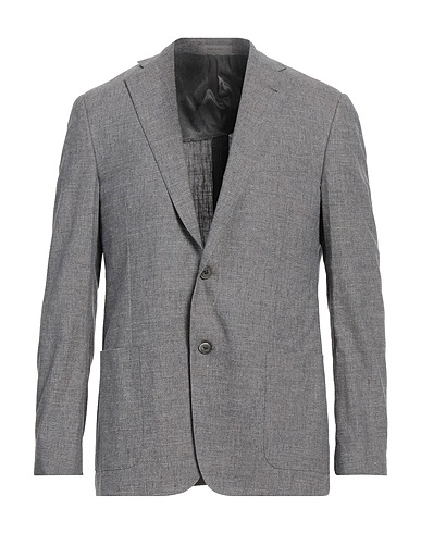 CORNELIANI Blazer Grey 49% Virgin Wool, 40% Cotton, 10% Linen, 1% Elastane