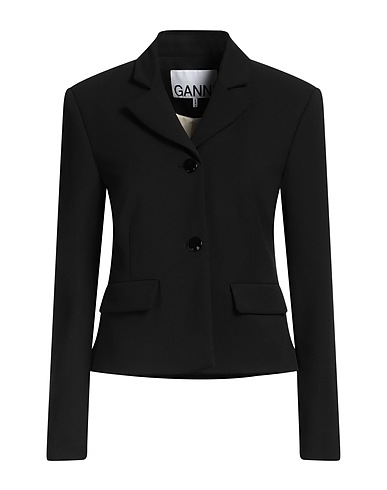 GANNI Blazer Black 50% Recycled polyester, 50% Polyester