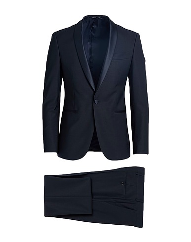 CARLO PIGNATELLI Suits Midnight blue 53% Polyester, 43% Virgin Wool, 4% Elastane
