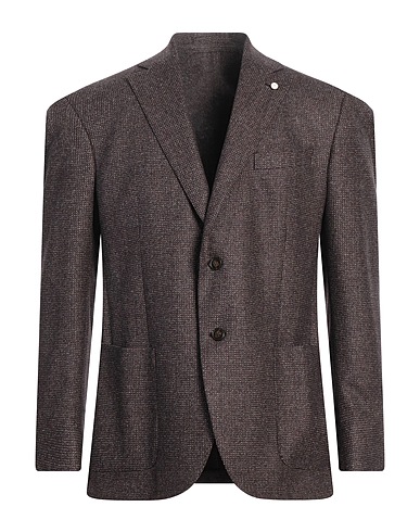 LUIGI BIANCHI Mantova Blazers Dunkelbraun 100% Wolle