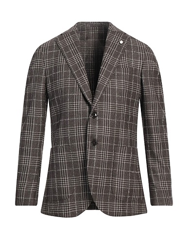 LUIGI BIANCHI Mantova Blazer Dark brown 100% Wool