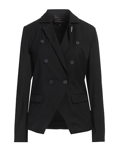 ALESSIA SANTI Blazer Black 70% Polyester, 17% Polyamide, 10% Wool, 3% Elastane