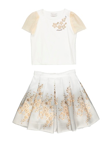 MONNALISA Kids’ co-ord Ivory 95% Cotton, 5% Elastane, Polyester