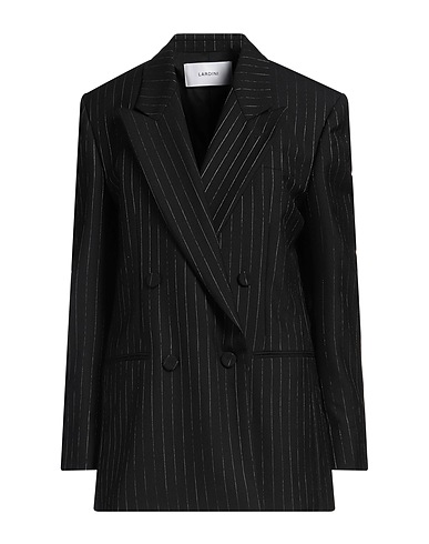 LARDINI Blazer Black 98% Wool, 2% Polyester