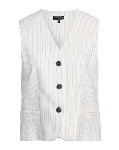 RAG & BONE Weste Weiß 58% Baumwolle, 42% Leinen