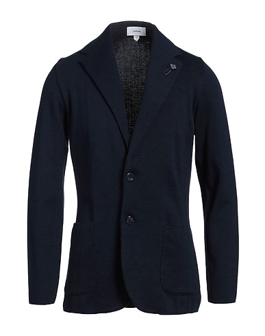 LARDINI Blazer Navy blue 100% Cotton