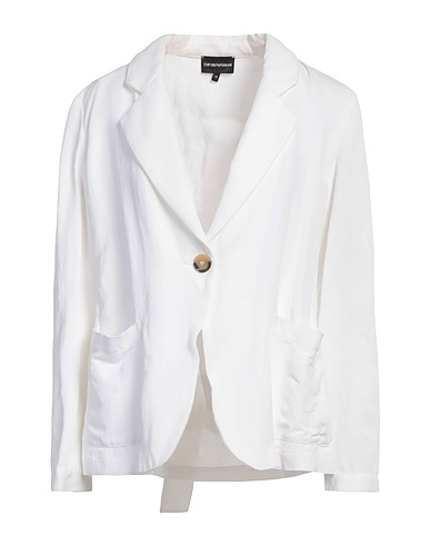 EMPORIO ARMANI Blazer White 68% Viscose, 32% Linen