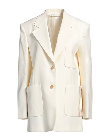 PALM ANGELS Jackett Elfenbein 55% Polyester, 45% Schurwolle, Baumwolle